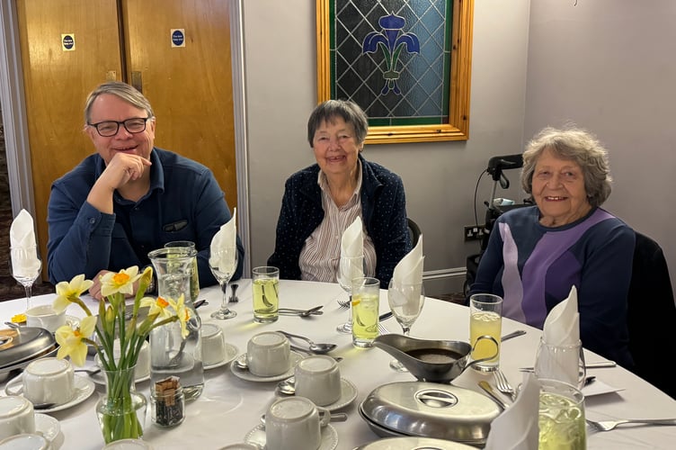 Philip and Ann Cork and Wendy Quick at the Farming Group 25th anniversary dinner. AQ 6876