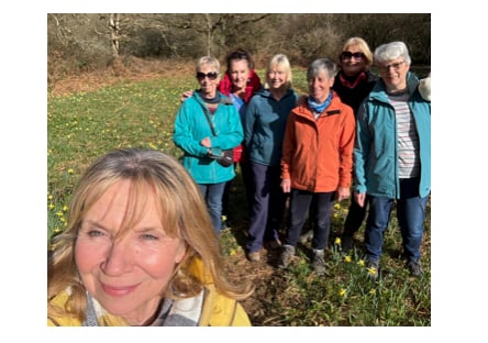 Tedburn St Mary members during their visit to Steps Bridge.