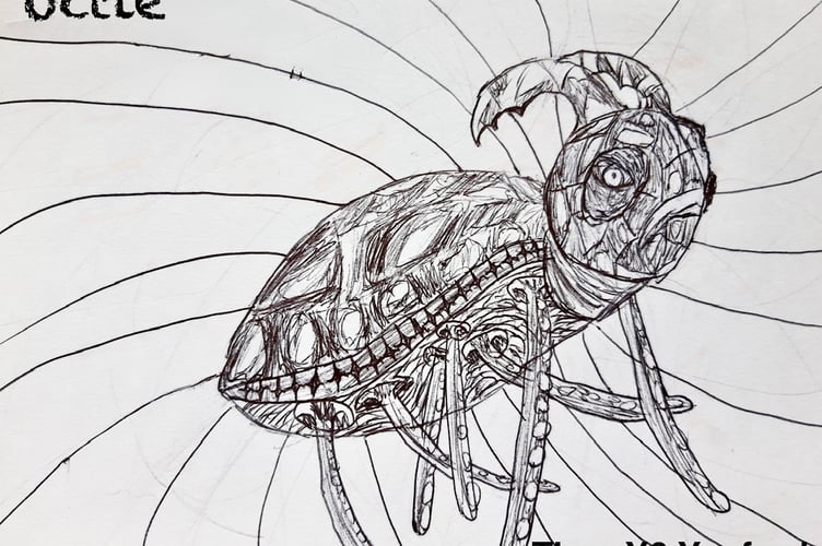 Octle, the Y6 Kick Start Art entry by Yeoford pupil Theo.
