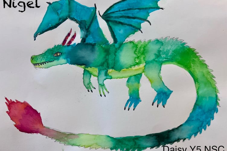 Nigel the Monster by Y5 Newton St Cyres pupil Daisy.
