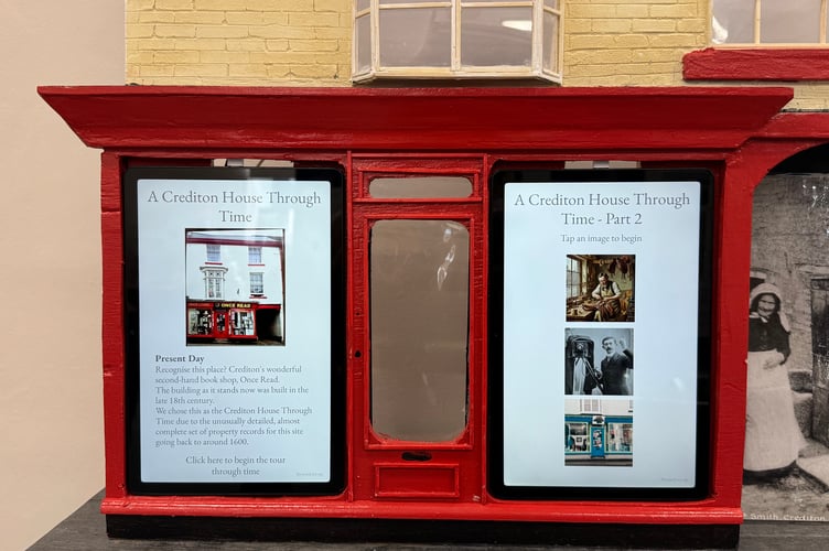 There is a fascinating interactive display about a Crediton High Street shop property, currently Once Read.  AQ 8145
