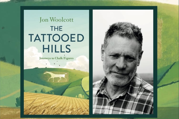 Jon Woolcott and the cover of his latest book.

