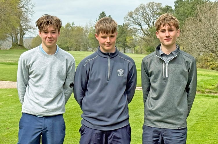Downes team in the Basil Steer Trophy, Ed Shorey, Liam Whittlestone and Alfie Swain.
