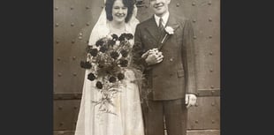 Exhibition of wedding dresses at Cheriton Bishop Church
