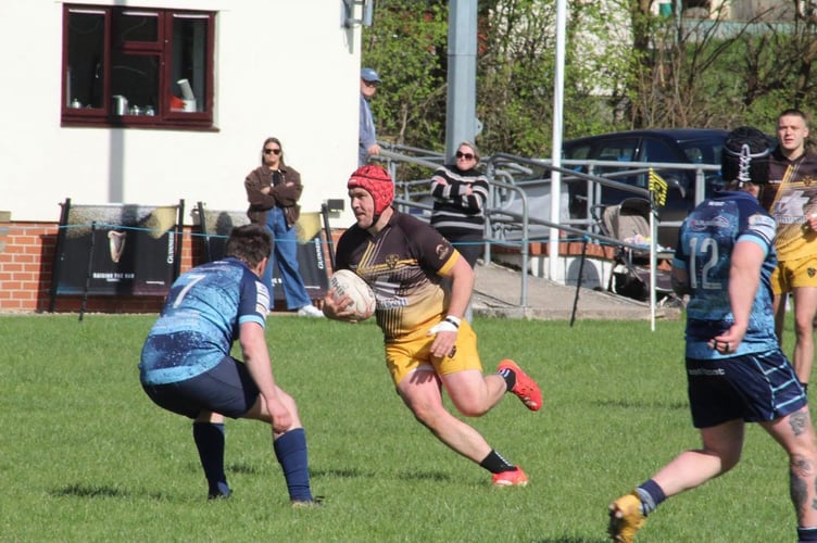 Simon Quick in possession for North Tawton against Tiverton.
