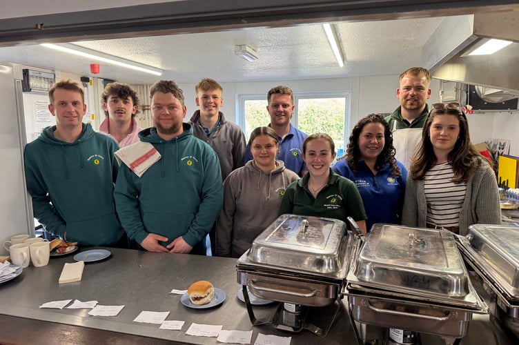 Most of the YFC members who cooked, washed up, served at tables and completed other jobs at the Big Breakfast. AQ 8596