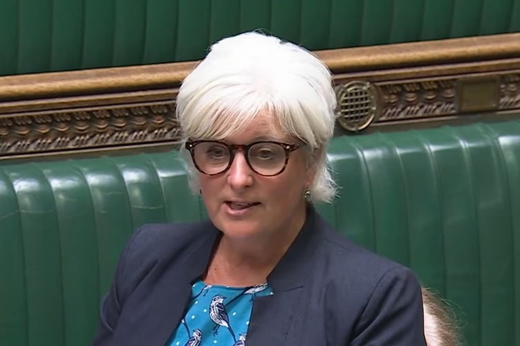 South Devon MP Caroline Voaden speaking in the House of Commons (Image courtesy: parliamentlive.tv)