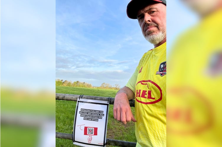 Paul 'Toby' Fernbank is crowdfunding to try and fund a judicial review against an outline planning decision in Willand