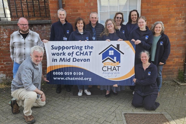 Some of the CHAT team at their offices in Tiverton.