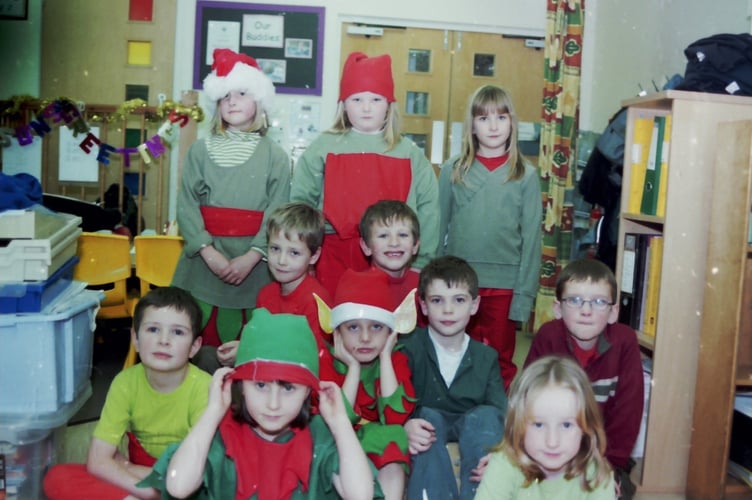Children from Cheriton Bishop School who took part in the Christmas play in December 2005. DSC00157