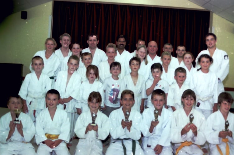 Tedburn St Mary Judo Club members with awards won at recent tournaments in September 2005. DSC01192