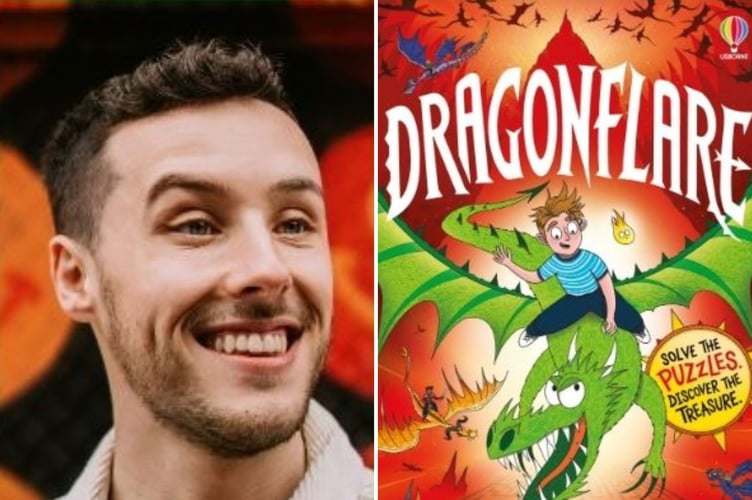 Jamie Hammond with his new book Dragonflare