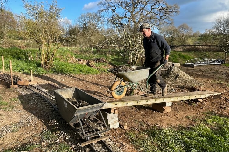 Hard at work for the miniature railway at Lapford Mill.
