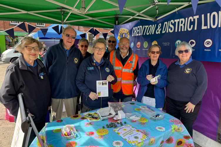 Crediton Lions at Crediton Farmers’ Market on April 18.  AQ 8452
