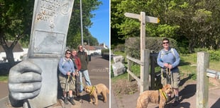 Corinne begins her SW Coast Path memorial walk
