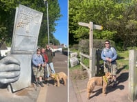 Corinne begins her SW Coast Path memorial walk
