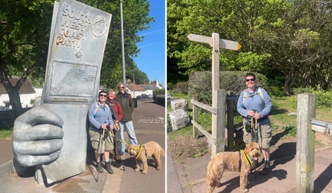 Corinne begins her SW Coast Path memorial walk
