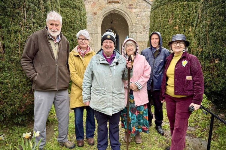 Bishop Moira with the community from St Mary's, Dunsford