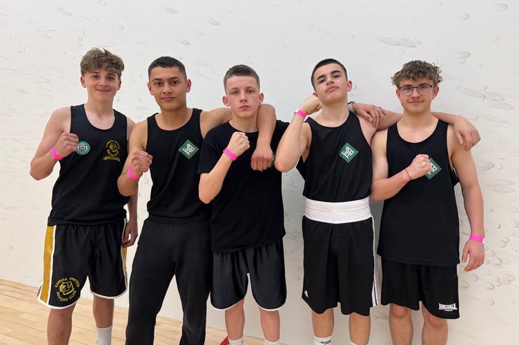 Young boxers ready for Bang Bang Boxing boxing show.  AQ 9330
