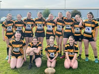 Crediton RFC U14 Girls Rugby lift bowl at Devon Festival
