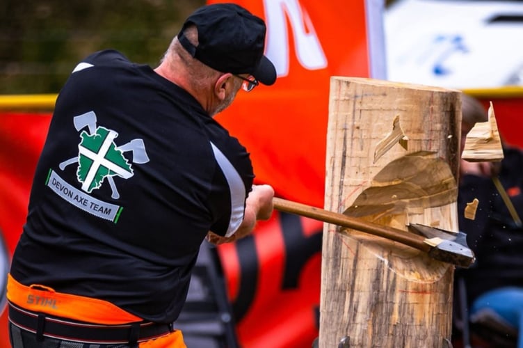The Devon Axe Team showcasing their skills