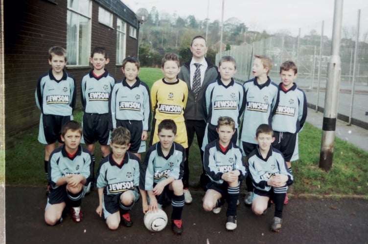 Crediton Youth FC Under 11s received new kit sponsored by Jewson's of Crediton in January 2006. DSC00462