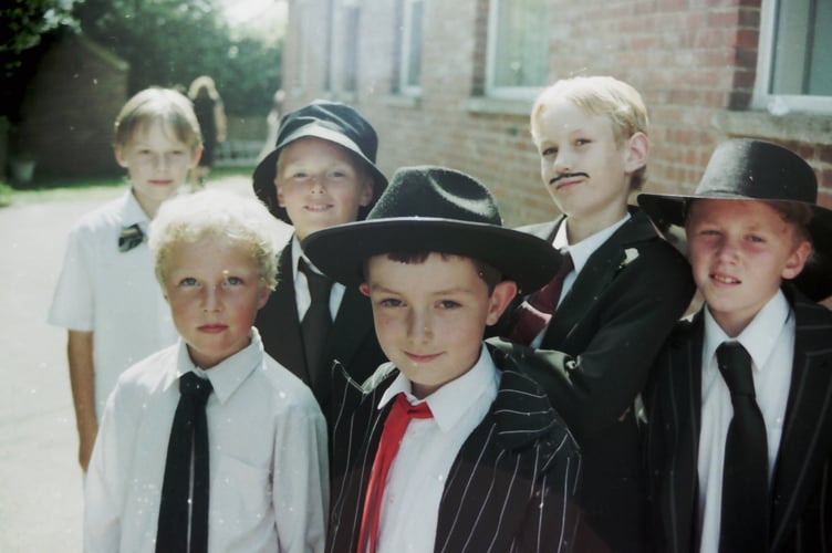 Cheriton Bishop School pupils who took part in the end of year play 'Bugsy Malone' in July 2006. DSC01892