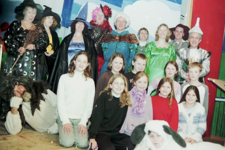 Some of the cast of Tedburn St Mary Amateur Dramatic Society's pantomime 'Snow White and the Seven Dwarfs' in January 2005. DSC00435