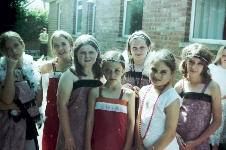 Cheriton Bishop School pupils who took part in the end of year play 'Bugsy Malone' in July 2006. DSC01885