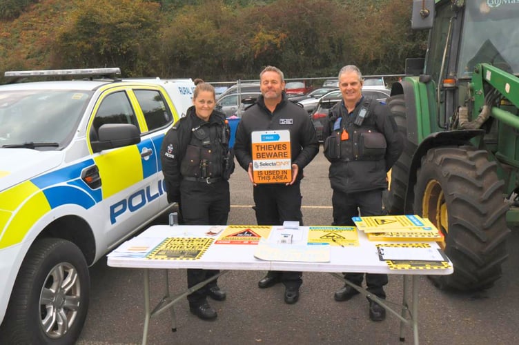 Officers at one of the recent trailer marking events