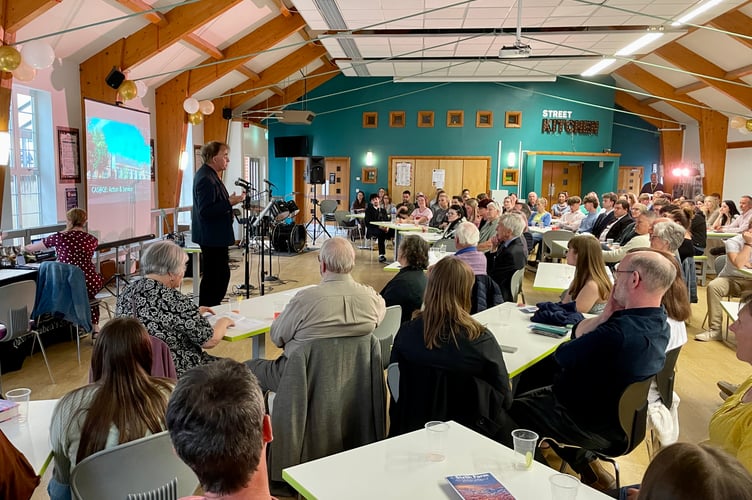 Parents heard about the students' successes during the evening