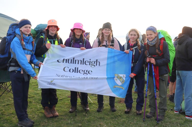 One of Chulmleigh College's 35-mile teams