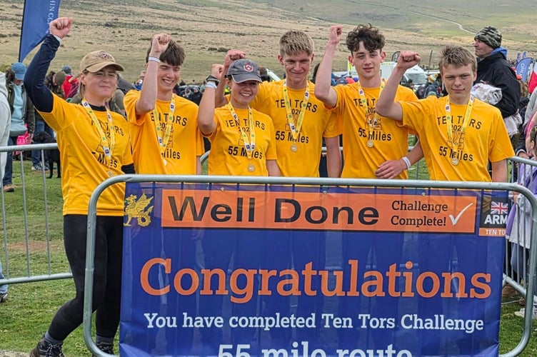 One of the two QE teams to complete the 55-mile route