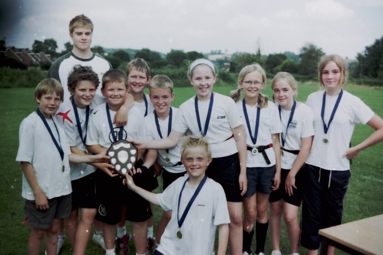 Sandford School pupils who took part in the primary schools' tag rugby competition in July 2006. DSC01862