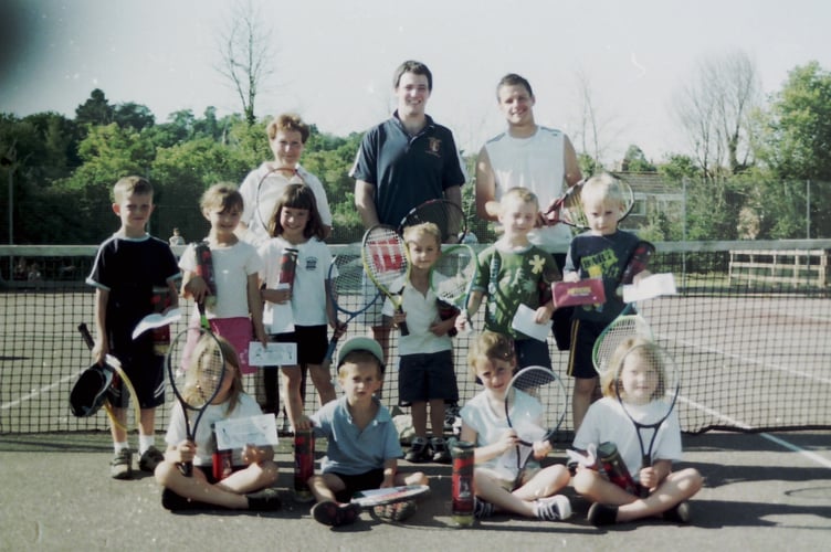 Some of the children who went along to a Play Tennis at Lords Meadow in July 2006. DSC01925