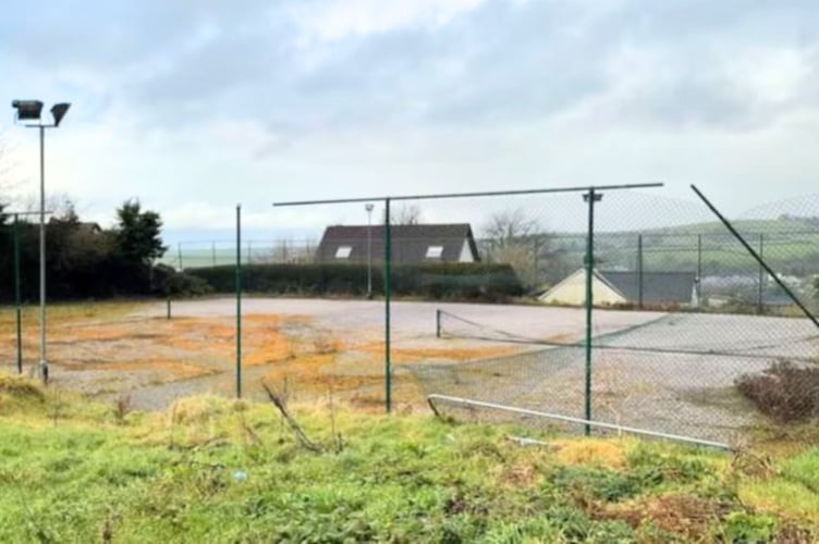 The old tennis courts in Bests Lane which will be transformed into a multi-use playzone