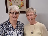 Tedburn St Mary WI thank outgoing president Jane
