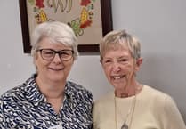 Tedburn St Mary WI thank outgoing president Jane