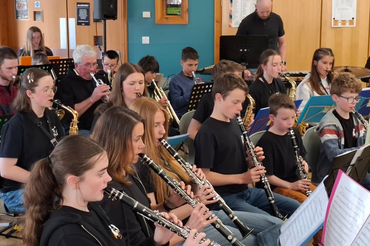 Crediton Youth Orchestra members during the concert.