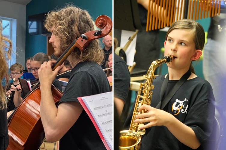Crediton Youth Orchestra musicians.