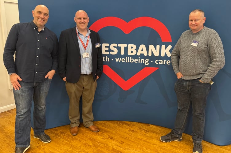 (l to r) John Powell, Westbank’s Head of Carers Services, Andy Hood and Andy Green.

