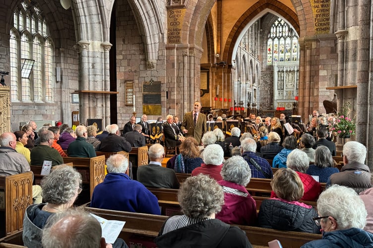 Many people attended the Crediton Town Band concert. AQ 0906