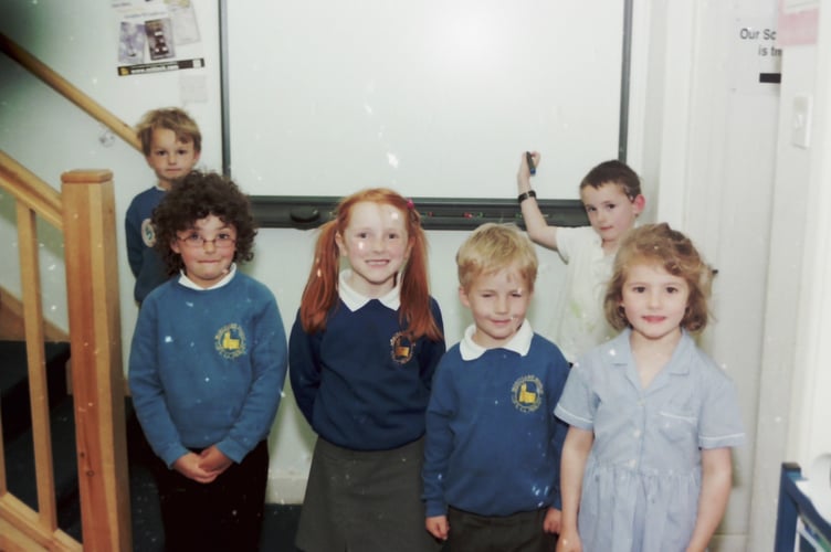 Children at Morchard Bishop Primary School received new interactive white boards following a pledge auction for the PTA in May 2006. DSC01403