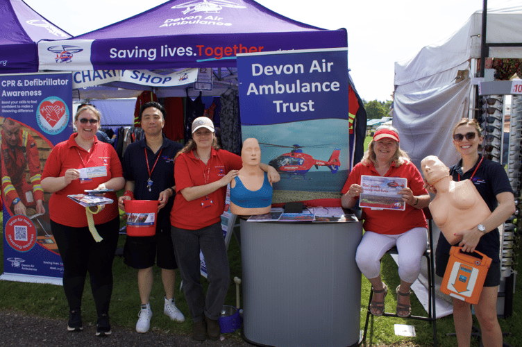 Devon Air Ambulance's stand was popular at the show