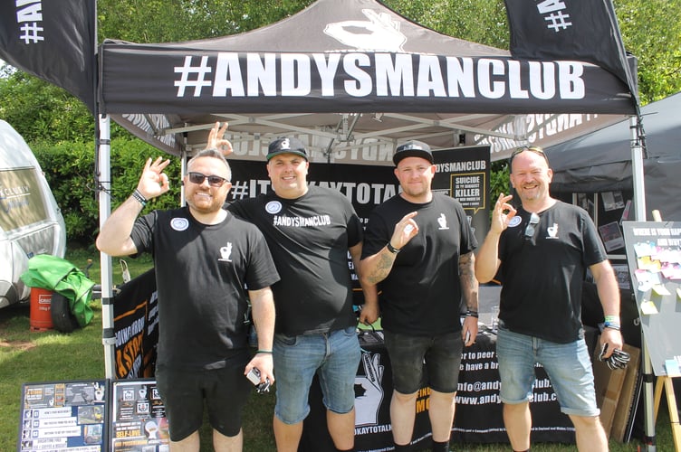 Andy’sManClub had a stand at the Devon County Show. The service is due to open a group in Crediton in the very near future. AQ 1464