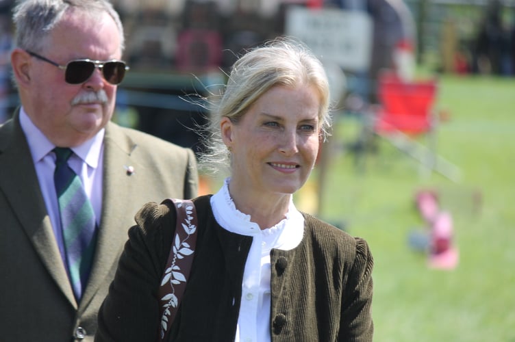 Sophie, the Duchess of Edinburgh, enjoyed a wonderful visit to the Devon County Show. AQ 1406