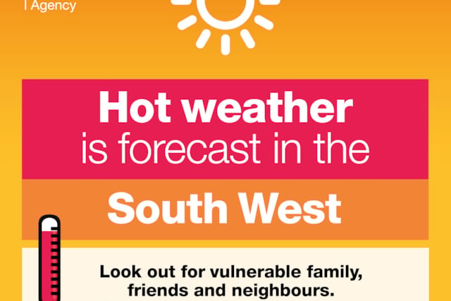 Heat health alert raised to Amber for South West