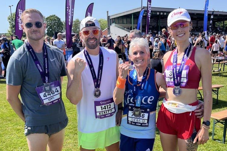 Debbie Keast, second from right, ran the 10k for Force Cancer Charity