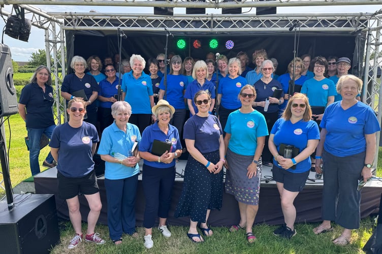 Copplestone Community Choir sang at MorFest. AQ 1643
