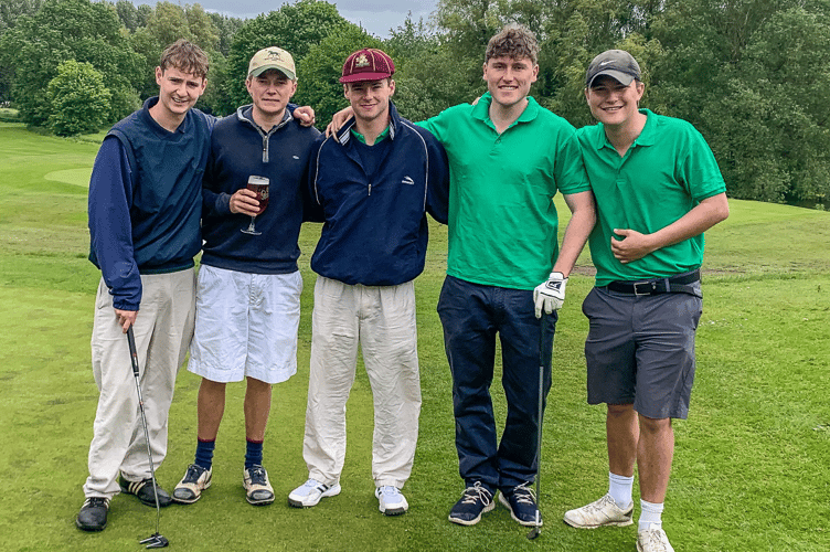 A few of the uni students taking part in the ‘Ryder Cup’ competition